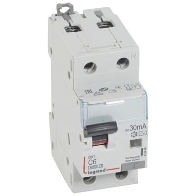 Автоматический выключатель дифференциального тока Legrand DX³ 1P+N С6А 30мА 6кА тип АС