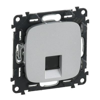 Розетка информационная RJ45 Кат. 5e Legrand Valena Allure алюминий
