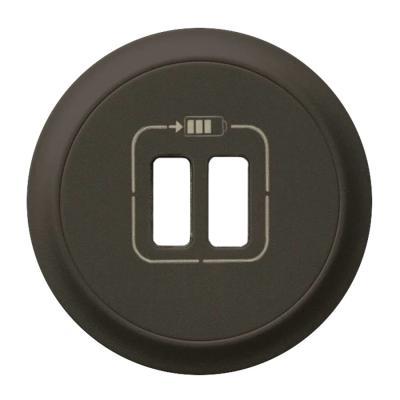 Лицевая панель зарядного устройства с двумя USB разъемами Legrand Celiane графит