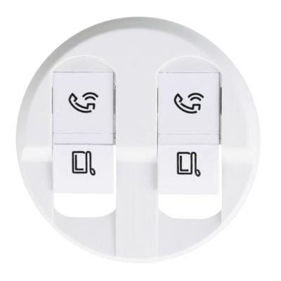 Лицевая панель розетки информационной двойной RJ45 Legrand Celiane белый