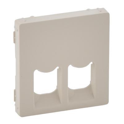 Лицевая панель розетки информационной двойной RJ45/RJ11 Legrand Valena Life слоновая кость
