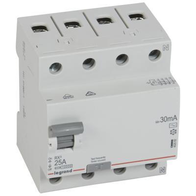 Выключатель дифференциального тока Legrand RX³ 4P  25А 30мА тип АС