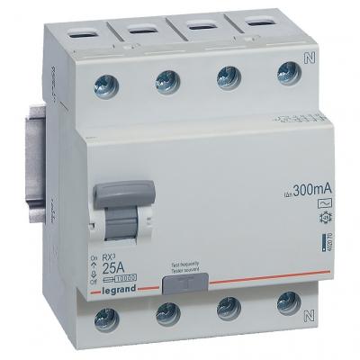 Выключатель дифференциального тока Legrand RX³ 4P  25А 300мА тип АС