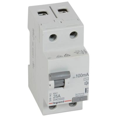 Выключатель дифференциального тока Legrand RX³ 2P  25А 100мА тип АС