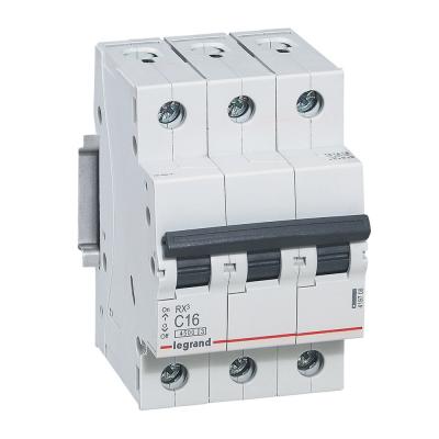 Автоматический выключатель Legrand RX³ 3P 16A тип C 4.5кА