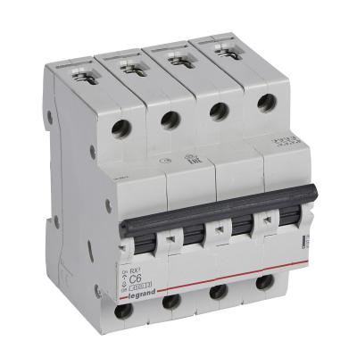 Автоматический выключатель Legrand RX³ 4P 6A тип C 4.5кА