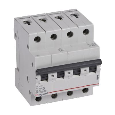 Автоматический выключатель Legrand RX³ 4P 10A тип C 4.5кА