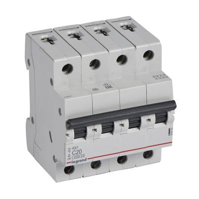 Автоматический выключатель Legrand RX³ 4P 20A тип C 4.5кА