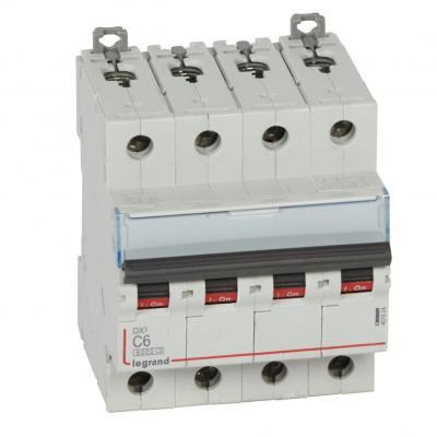Автоматический выключатель Legrand DX³ 4P C6А 10кА