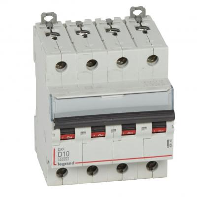 Автоматический выключатель Legrand DX³ 4P D10А 10кА