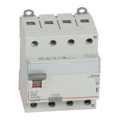 Выключатель дифференциального тока Legrand DX³ 4P  25А 30мА тип АС