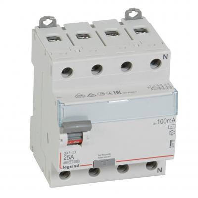 Выключатель дифференциального тока Legrand DX³ 4P  25А 100мА тип АС