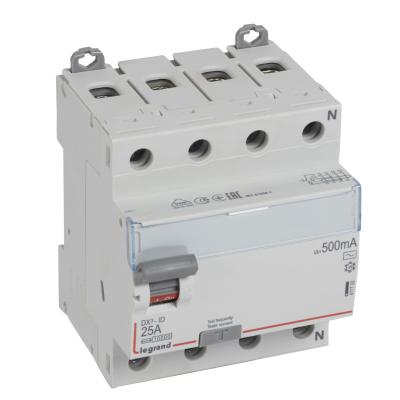 Выключатель дифференциального тока Legrand DX³ 4P  25А 500мА тип АС