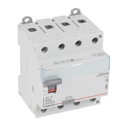 Выключатель дифференциального тока Legrand DX³ 4P  63А 500мА тип АС
