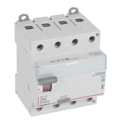 Выключатель дифференциального тока Legrand DX³ 4P  25А 100мА тип А
