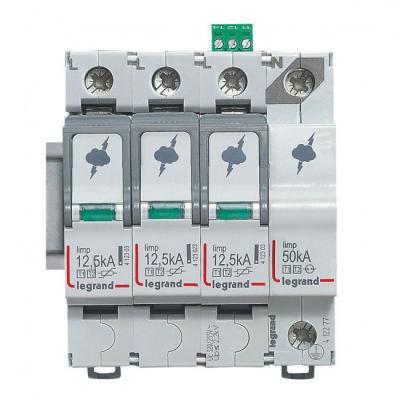 Устройство защиты от импульсных перенапряжений Legrand 3P+N T1+T2. I имп. 12.5 кA/полюс