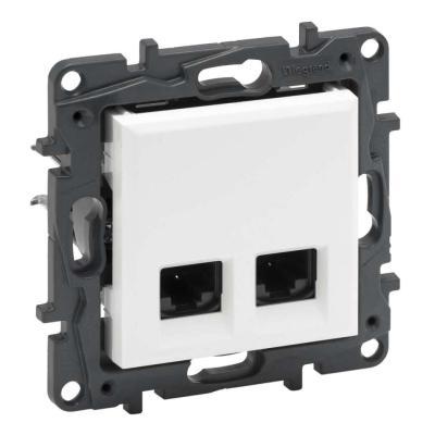 Розетка информационная двойная RJ45 Кат. 6 FTP Legrand Niloe Step белый