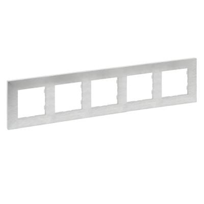 Рамка 5 постов Legrand Niloe Step фактурный алюминий