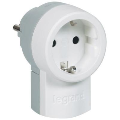 Вилка с заземлением с гнездом 16 А Legrand Белый