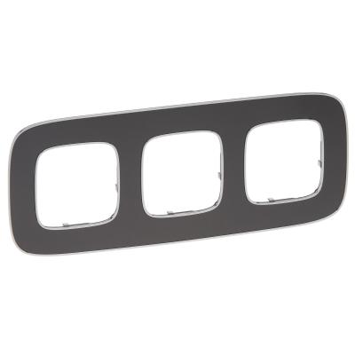 Рамка 3 поста Legrand Valena Allure темная сталь